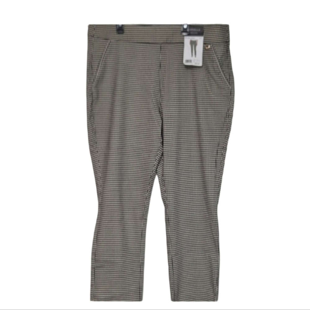 Rafaella Black and White Houndstooth Ankle Pants